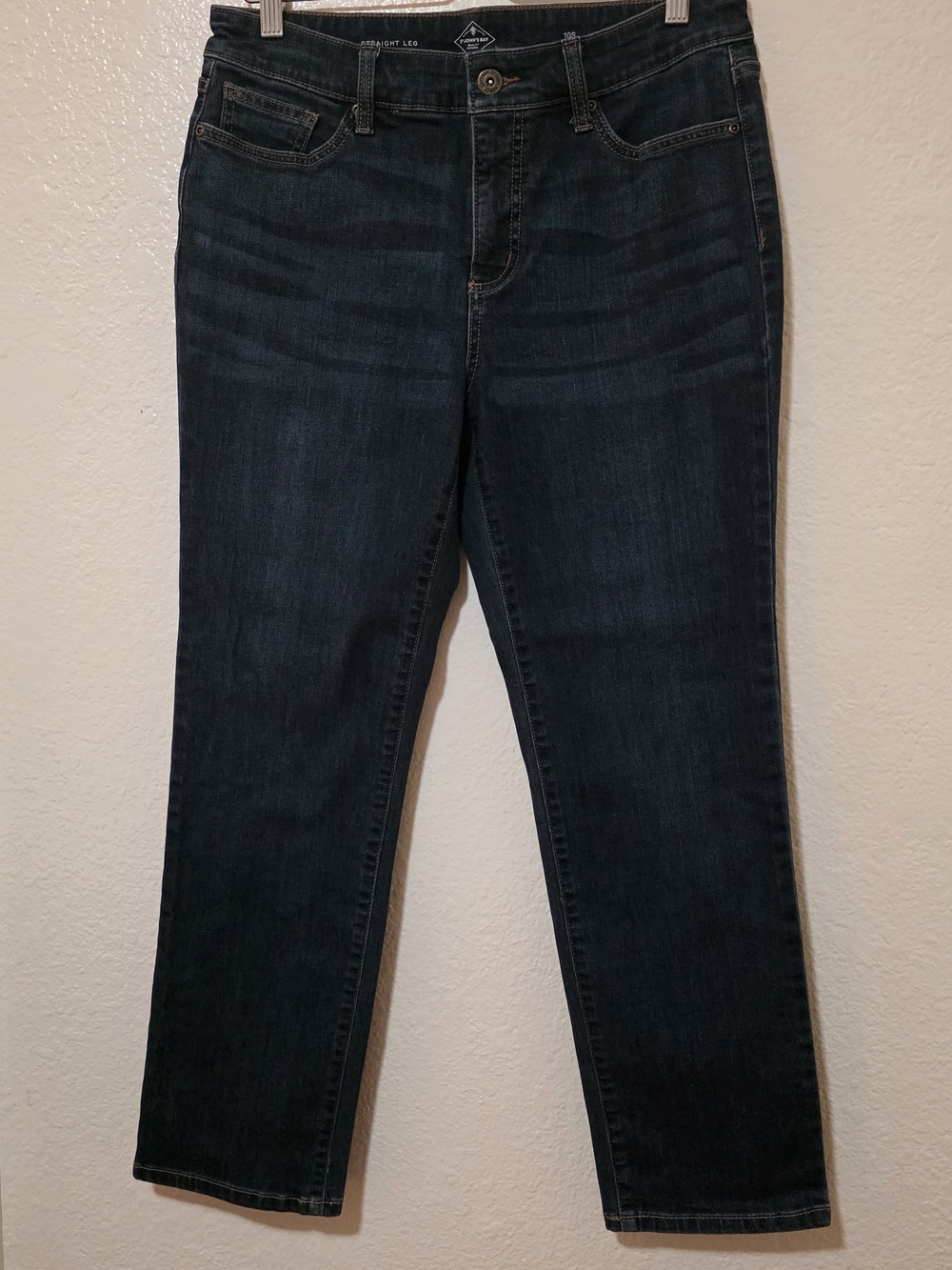 St Johns Bay Straight-Leg Women’s Jeans in Dark Blue Size 10S
